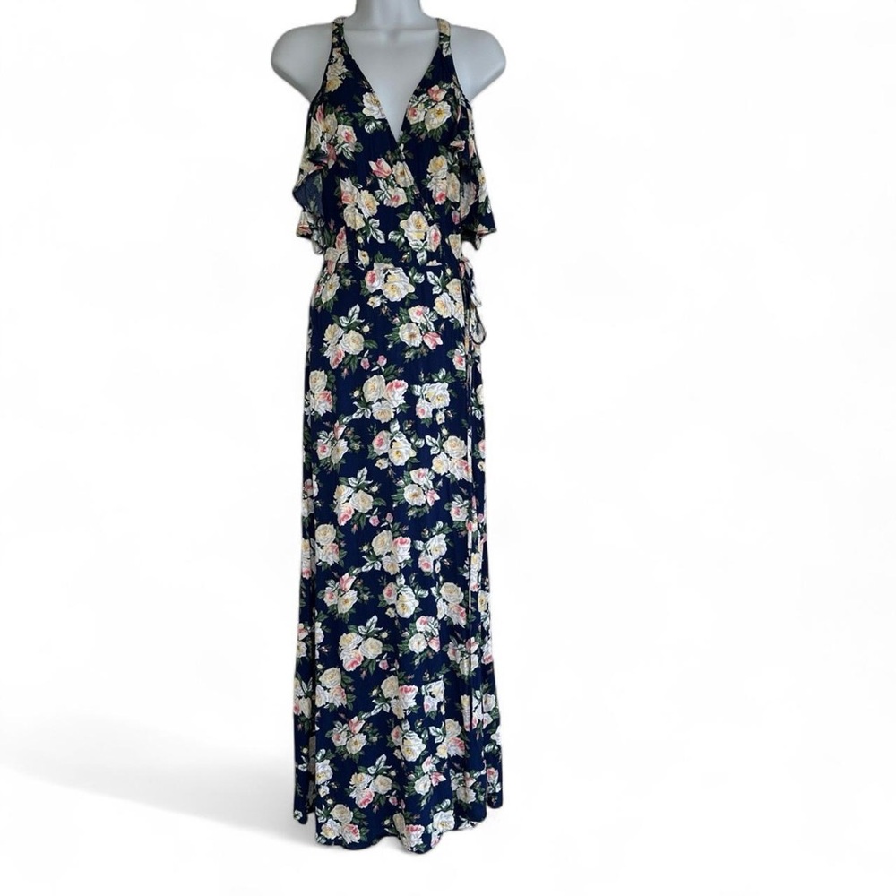 Privacy Please Floral Cold Shoulder Maxi Dress Size S